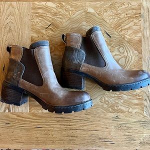 Born Leather Mix Ankle Boot, Women’s Size 10
